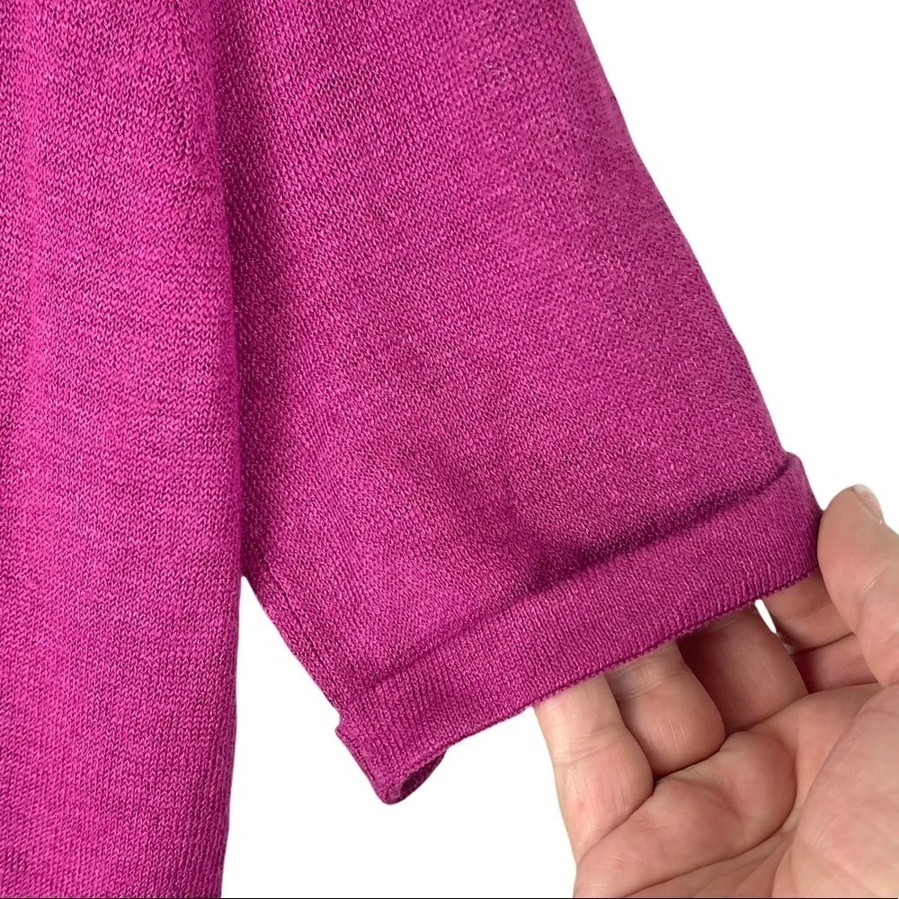 Eileen Fisher Petite Silk and Linen Button Up Cardigan Size Petite Small - Picture 4 of 9